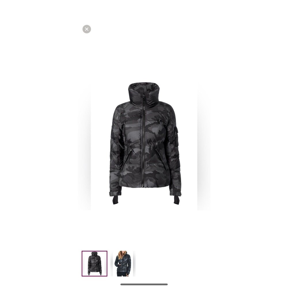 SAM. Freestyle Black Camo down puffer jacket size S